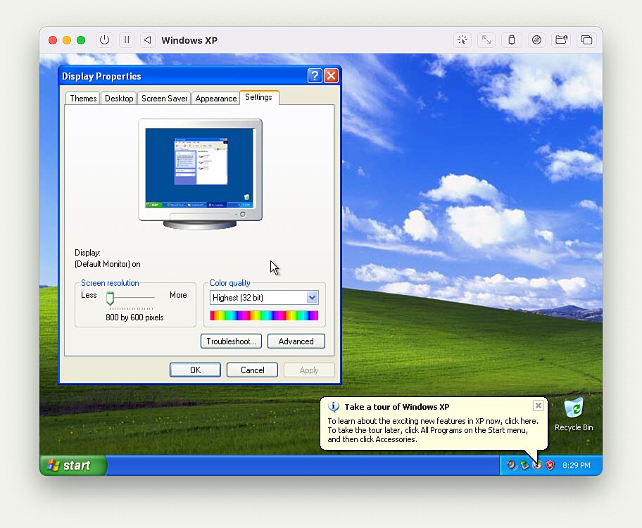 Windows XP Screenshots